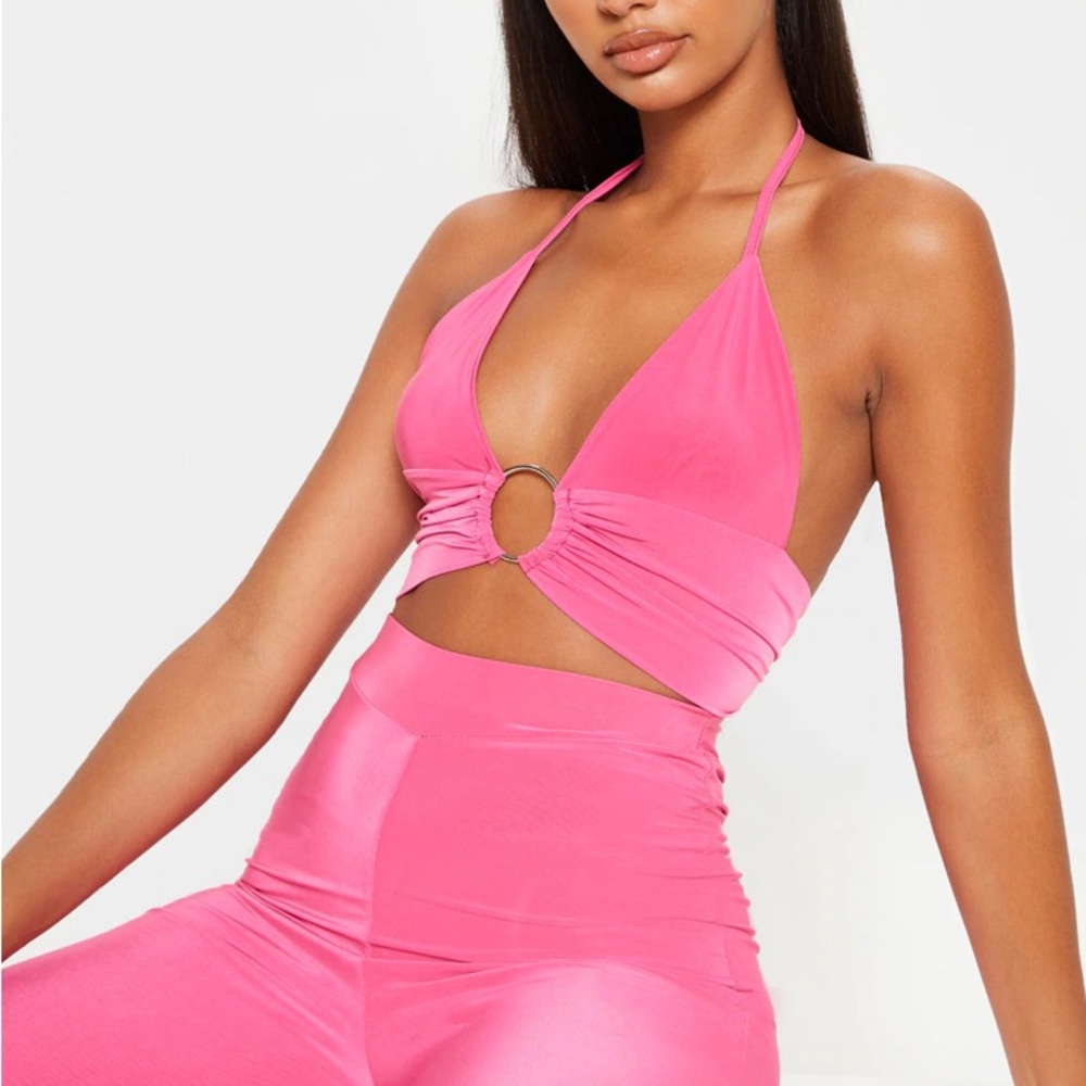 PrettyLittleThing Pink Crop Top